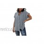 Yookeor Damen Bluse Sommer Elegant Kurzarm V-Ausschnitt Hemdbluse Button Down Shirts Tunika Tops mit Brusttaschen