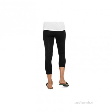 Celodoro Damen Leggings 3 4 Capri Stretch-Jersey Hose aus Baumwolle