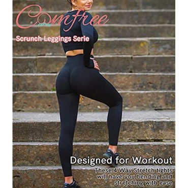 COMFREE Upgraded Scrunch Butt Leggings Po Push Up Sportleggings Booty Leggins Lifting Sport Damen Leggings Fitness Tights Yoga Pants Laufhose