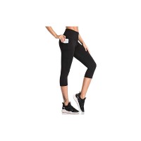 SIMIYA Damen Leggings Lang Frauen Sporthose Stretch und Hohe Taille 3 4 Hose 1 Pack