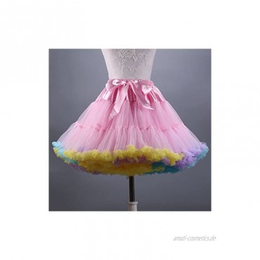 FOLOBE Erwachsene luxuriöse weiche Chiffon Petticoat Tüll Tutu Rock Damen Tutu Kostüm Petticoat Ballett Tanz Rock