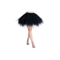 MuaDress Tüllrock Petticoat Kurz Tutu Minirock Retro Unterrock Ballet Tanzkleid
