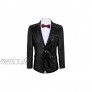 COOFANDY Herren Shiny Pailletten Anzug Jacke Blazer One Button Smoking für Party Hochzeit Bankett Prom Schwarz L