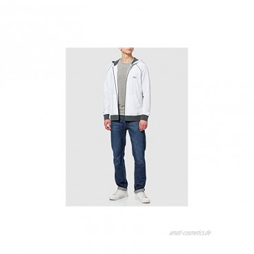 BOSS Herren Mix&Match Jacket H Kapuzenjacke aus Stretch-Baumwolle mit kontrastfarbenen Paspeln