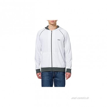 BOSS Herren Mix&Match Jacket H Kapuzenjacke aus Stretch-Baumwolle mit kontrastfarbenen Paspeln
