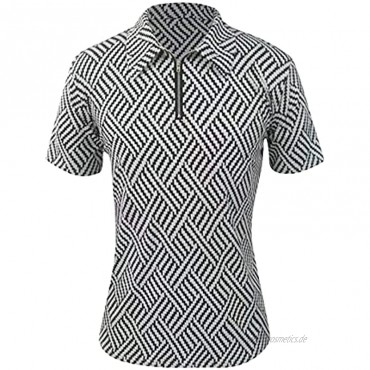 CXDS T-Shirt Fashion Herren Sommer Mucle Solid Short Sleeve Zipper O-Neck Top Blouse Freizeithemden FüR Kurzarm Kurzarmhemd Kurze Shorts
