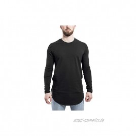 Blackskies Side Zip Langarm T-Shirt | Langes Oversize Fashion Basic Longsleeve Herren Longshirt Long Tee mit Reißverschluss Diverse Farben