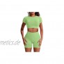 GXIN Damen-Workout-Outfit 2-teilig Yoga-Stretch-Top-Set hohe Taille Sport-Shorts